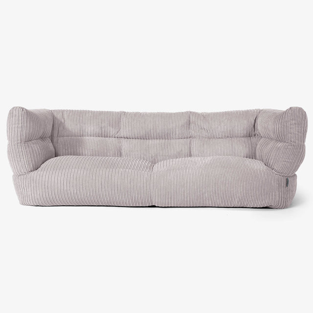 Albert Pouf Divano 3 posti 2.0 - Velluto a Coste Grigio Argento 01