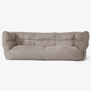 Albert Pouf Divano 3 posti 2.0 - Velluto a Coste Grigio Tortora
