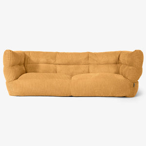 Albert Pouf Divano 3 posti 2.0 - Velluto a Coste Miele Dorato