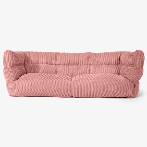 Albert Pouf Divano 3 posti 2.0 - Velluto a Coste Pesca 01