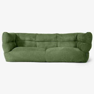 Albert Pouf Divano 3 posti 2.0 - Velluto a Coste Verde Foresta