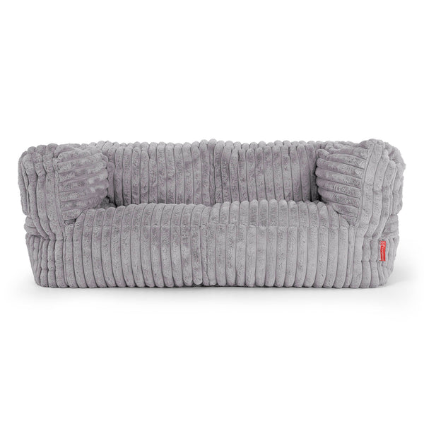 Albert Pouf Divano 2 posti - Velluto Felpato Ultra Morbido Grigio1