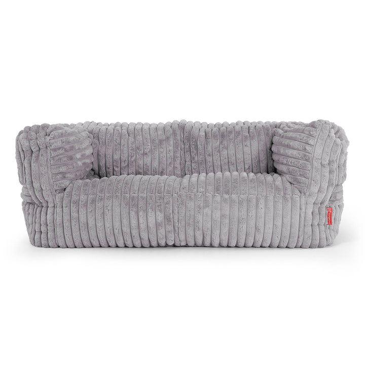 Albert Pouf Divano 2 posti - Velluto Felpato Ultra Morbido Grigio1