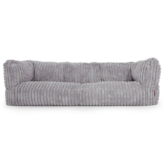 Albert Pouf Divano 3 posti - Velluto Felpato Ultra Morbido Grigio1