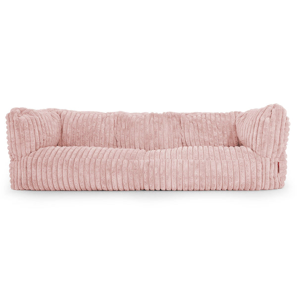 Albert Pouf Divano 3 posti - Velluto Felpato Ultra Morbido Rosa Antico1