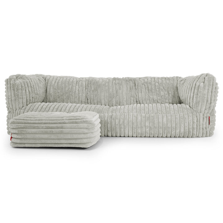 Albert Pouf Divano 3 posti - Velluto Felpato Ultra Morbido Verde Salvia2