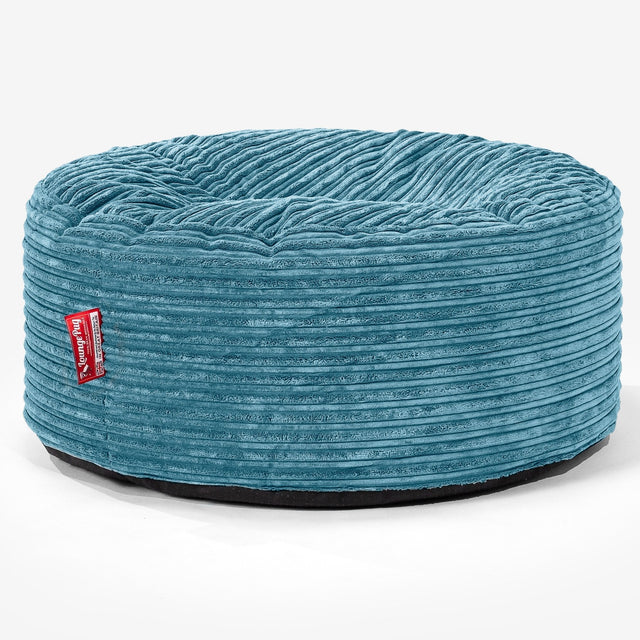 Pouf Rotondo Copertura di Ricambio - Velluto a Coste 01