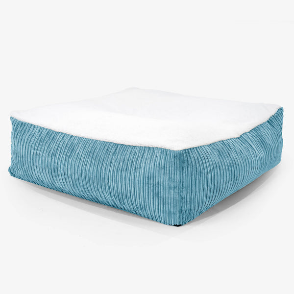Cuccia per Cani Materasso Gigante XXL - Sherpa & Velluto a Coste Egeo Blu - 01