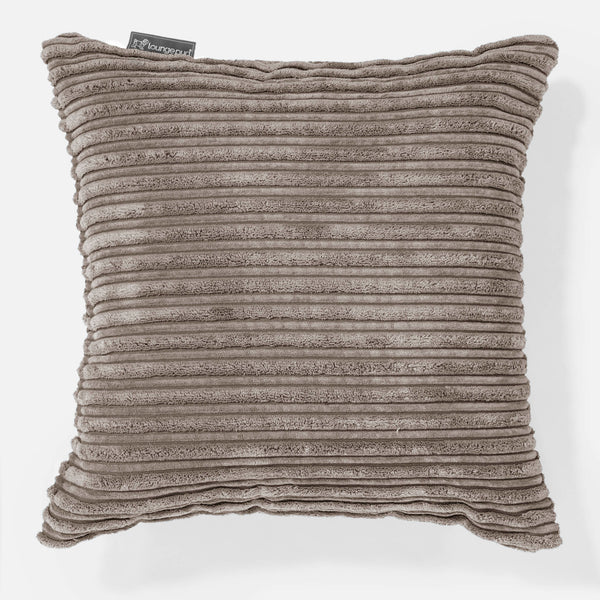Fodera per Cuscino 47 x 47cm - Velluto a Coste Grigio Tortora 01