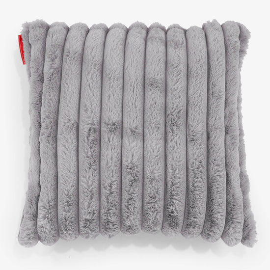 Fodera per Cuscino 47 x 47cm - Velluto Felpato Ultra Morbido Grigio1