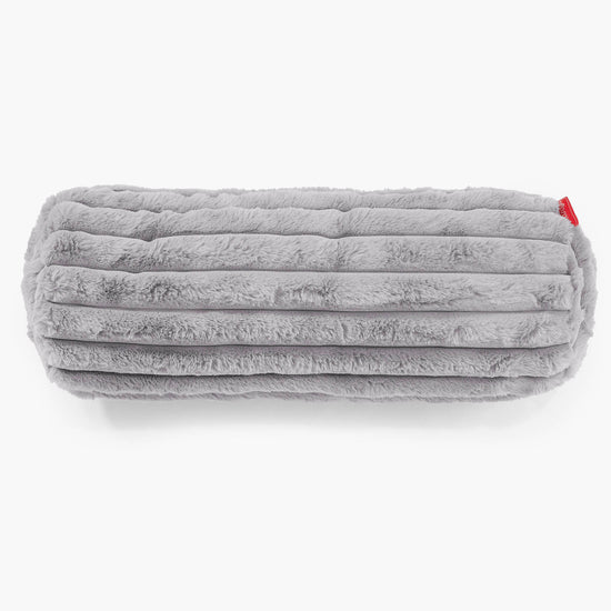 Fodera per Cuscino a Rullo 20 x 55cm - Velluto Felpato Ultra Morbido Grigio2