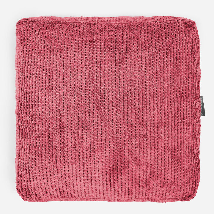 Cuscino da Pavimento - Pompon Rosso pastello 03