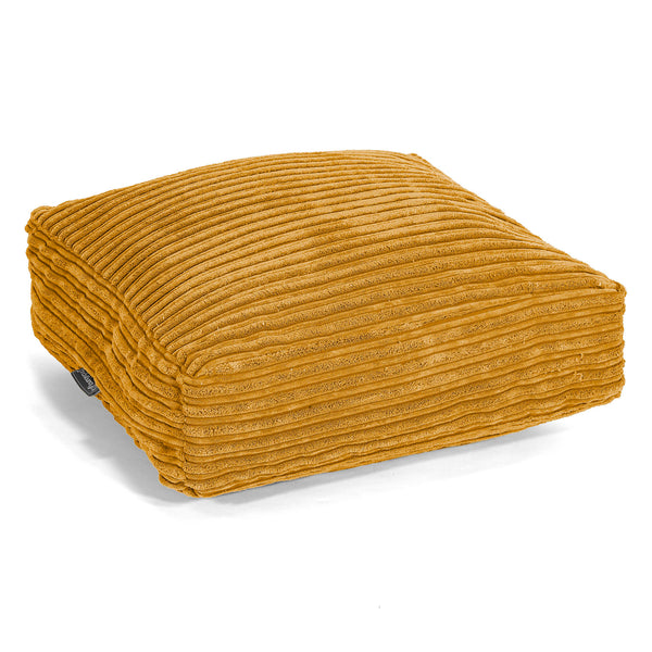 Cuscino da Pavimento - Velluto a Coste Miele Dorato 01