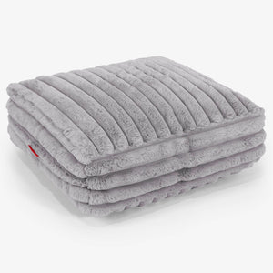 Cuscino da Pavimento - Velluto Felpato Ultra Morbido Grigio