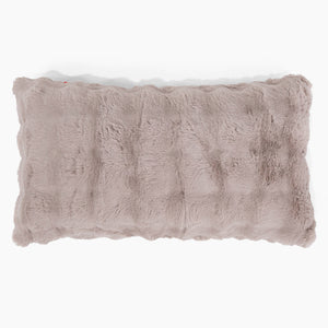 Fodera per Cuscino Rettangolare Gigante 40 x 70cm - Pelliccia Sintetica a Bolle Visone