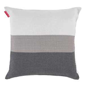 Fodera per Cuscino Gigante 70 x 70cm - Lavorato a Maglia Blocco di Colore Grigio