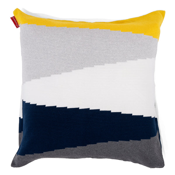 Fodera per Cuscino Gigante 70 x 70cm - Lavorato a Maglia Blocco di Colore Multi 01
