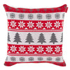 Fodera per Cuscino Gigante 70 x 70cm - Lavorato a Maglia Fair Isle di Natale Rosso 01