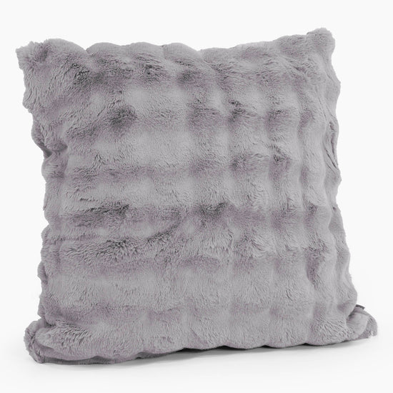 Fodera per Cuscino Gigante 70 x 70cm - Pelliccia Sintetica a Bolle Grigio 02