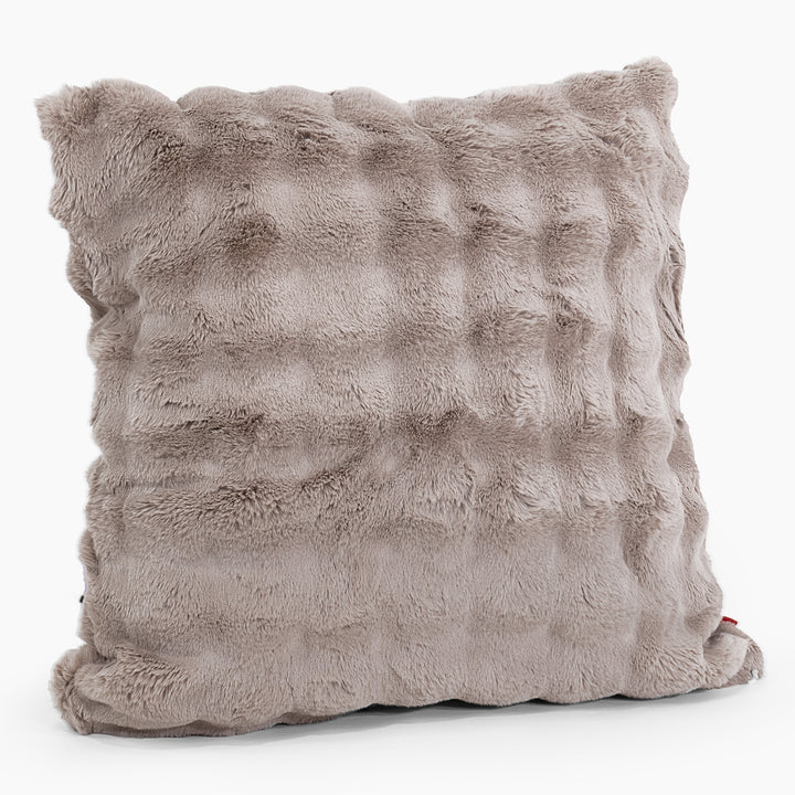 Fodera per Cuscino Gigante 70 x 70cm - Pelliccia Sintetica a Bolle Visone 02
