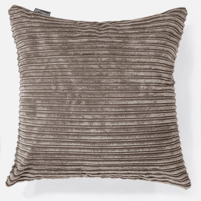 Fodera per Cuscino Gigante 70 x 70cm - Velluto a Coste Grigio Tortora 01