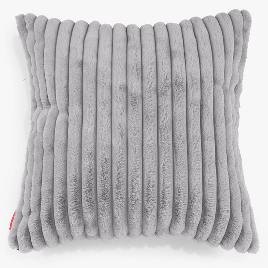 Fodera per Cuscino Gigante 70 x 70cm - Velluto Felpato Ultra Morbido Grigio1