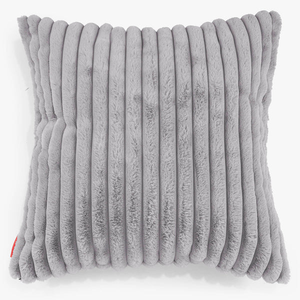 Fodera per Cuscino Gigante 70 x 70cm - Velluto Felpato Ultra Morbido Grigio1