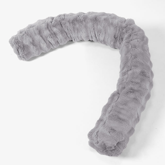 Cuscino Gigante Del Collo XL - Pelliccia Sintetica a Bolle Grigio 01