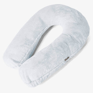 Cuscino Hug - Eco-pelliccia di Coniglio Azzurro Polvere
