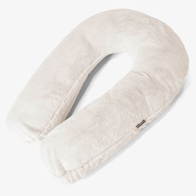 Cuscino Hug - Eco-pelliccia di Coniglio Bianco 01