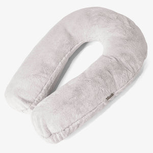 Cuscino Hug - Eco-pelliccia di Coniglio Grigio Chiaro
