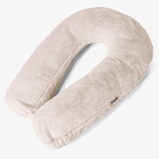 Cuscino Hug - Eco-pelliccia di Coniglio Marrone dorato 01