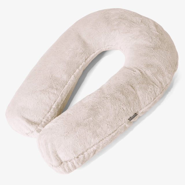Cuscino Hug - Eco-pelliccia di Coniglio Marrone dorato 01