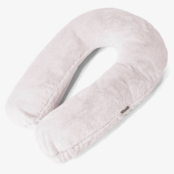 Cuscino Hug - Eco-pelliccia di Coniglio Rosa Antico 01