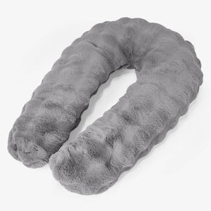 Cuscino Hug - Pelliccia Sintetica a Bolle Grigio