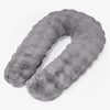 Cuscino Hug - Pelliccia Sintetica a Bolle Grigio 01