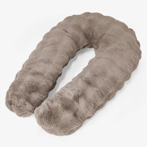 Cuscino Hug - Pelliccia Sintetica a Bolle Visone