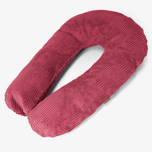 Cuscino Hug - Pompon Rosso pastello 01