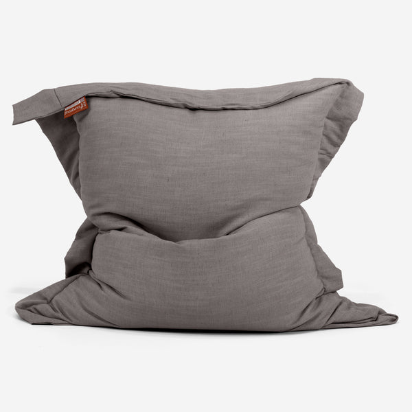 Cuscino Pouf Sacco XL - Effetto Lino Pizarra Gris 01