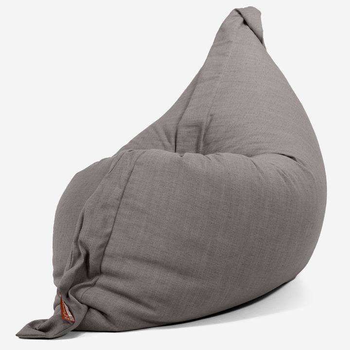 Cuscino Pouf Sacco XL - Effetto Lino Pizarra Gris 02