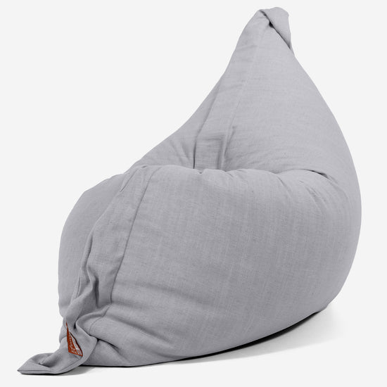 Cuscino Pouf Sacco XL - Effetto Lino Plata 02