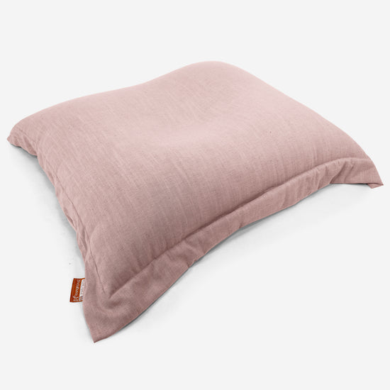 Cuscino Pouf Sacco XL - Effetto Lino Rosa 03