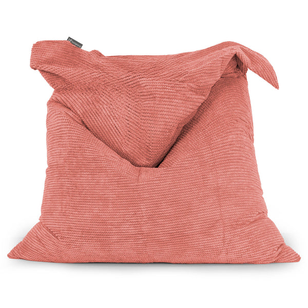 Cuscino Pouf Sacco XL - Pompon Arancione Zucca 01