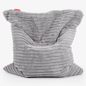Cuscino Pouf Sacco XL - Velluto Felpato Ultra Morbido Grigio