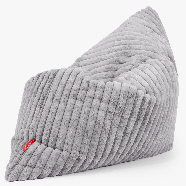 Cuscino Pouf Sacco XL - Velluto Felpato Ultra Morbido Grigio2