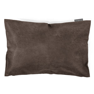 Cuscino da Pavimento - Pelle Effetto Vintage Ardesia Naturale