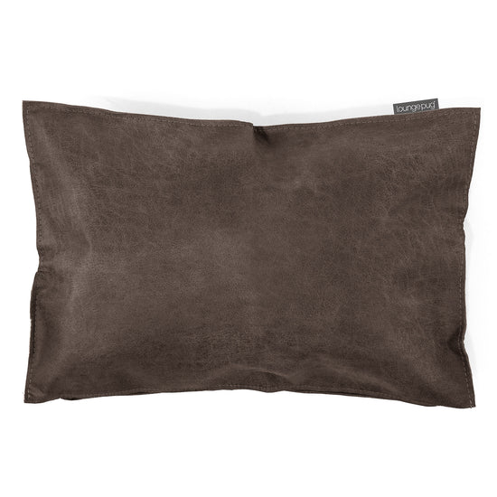 Cuscino da Pavimento - Pelle Effetto Vintage Ardesia Naturale 01