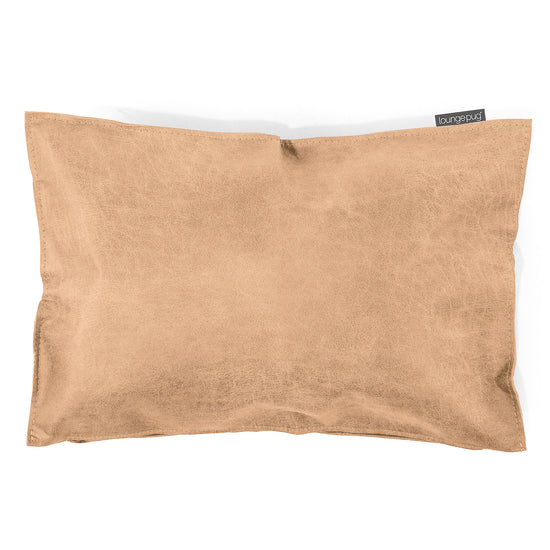 Cuscino da Pavimento - Pelle Effetto Vintage Marrone Miele 01
