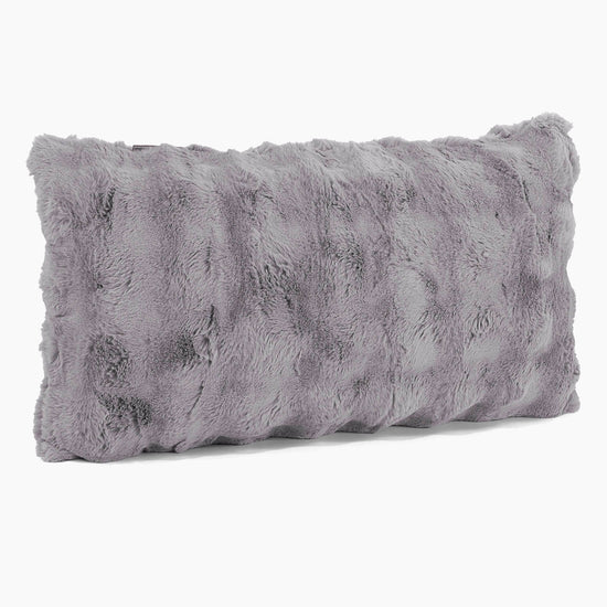 Fodera per Cuscino Rettangolare Gigante 40 x 70cm - Pelliccia Sintetica a Bolle Grigio 02