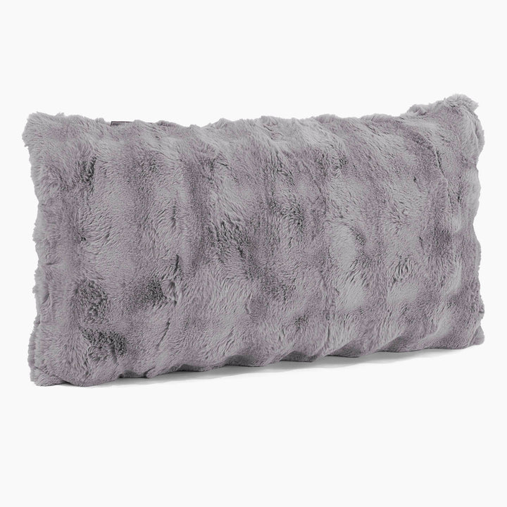 Fodera per Cuscino Rettangolare Gigante 40 x 70cm - Pelliccia Sintetica a Bolle Grigio 02